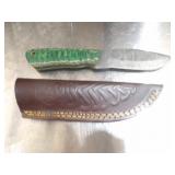 Custom Handmade Damascus Steel Cowboy Knife New 8"