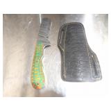 Custom Handmade Damascus Steel Bull Knife New 8"