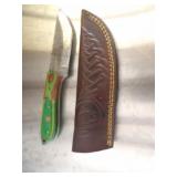 Custom Handmade Damascus Steel Cowboy Knife New 8"