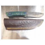Custom Handmade Damascus Steel Cowboy Knife New 8"
