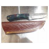 Custom Handmade Damascus Steel Cowboy Knife New 8"