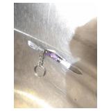 Custom Handmade Damascus Steel Keychain Knife New