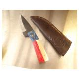 Custom Handmade Damascus Steel Cowboy Knife New 8"