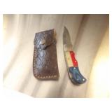 Custom Handmade Damascus Steel Lock Blade Knife Ne