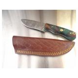 Custom Handmade Damascus Steel Cowboy Knife New 8"