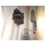 Custom Handmade Damascus Steel Keychain Knife New