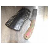 Custom Handmade Damascus Steel Bull Knife New 8"