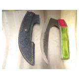 Custom Handmade Damascus Steel Hunting UlU Knife N