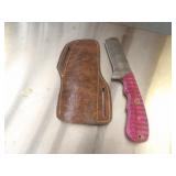 Custom Handmade Damascus Steel Bull Knife New 8"