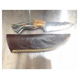 Custom Handmade Damascus Steel Hunting Knife New 8