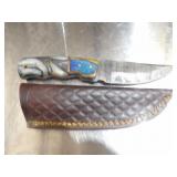 Custom Handmade Damascus Steel Cowboy Knife New 8"