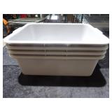 Grey Parade Plastic Containers  22x15x7