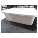 Grey Parade Plastic Containers W/Lids 22x15x7