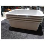Grey Parade Plastic Containers 22x15x7