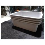 Grey Parade Plastic Containers 22x15x7