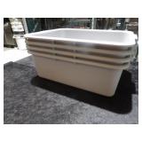 Grey Parade Plastic Containers 22x15x7