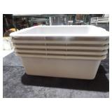 Grey Parade Plastic Containers 22x15x7