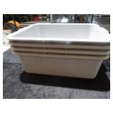 Grey Parade Plastic Containers 22x15x7