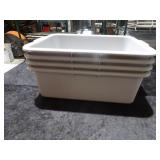 Grey Parade Plastic Containers 22x15x7