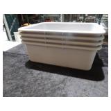 Grey Parade Plastic Containers 22x15x7