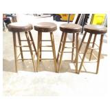 x4 Brown Cushioned Bar Stools