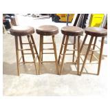 x4 Brown Cushioned Bar Stools