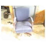 Blue Cushioned Office Chair