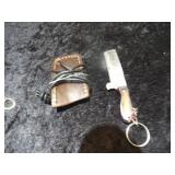 Custom Handmade Damascus Steel Keychain Knife 4"