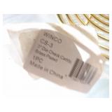 Bid X6: 3" Brass Plated Dia Check Caddies