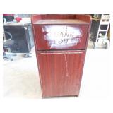 Wooden Restraunt Trash Can 22x22x46"