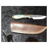 Custom Handmade Damascus Steel Cowboy Knife 8"