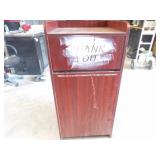 Wooden Restraunt Trash Can 22x22x46'