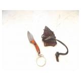 Custom Handmade Damascus Steel Keychain Knife New