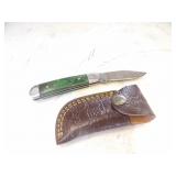 Custom Handmade Damascus Steel Lock Blade Knife Ne