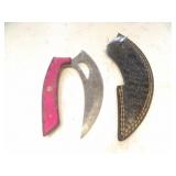 Custom Handmade Damascus Steel Hunting UlU Knife N