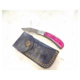 Custom Handmade Damascus Steel Lock Blade Knife Ne