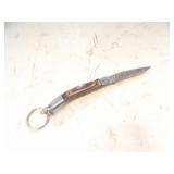 Custom Handmade Damascus Steel Keychain Knife New