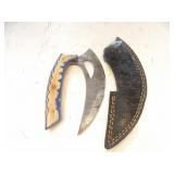 Custom Handmade Damascus Steel Hunting UlU Knife N
