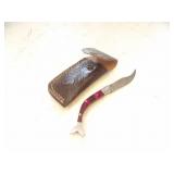 Custom Handmade Damascus Steel Lock Blade Knife Ne