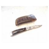 Custom Handmade Damascus Steel Lock Blade Knife Ne