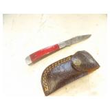 Custom Handmade Damascus Steel Lock Blade Knife Ne