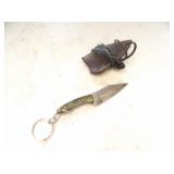 Custom Handmade Damascus Steel Keychain Knife New
