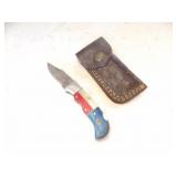 Custom Handmade Damascus Steel Lock Blade Knife Ne