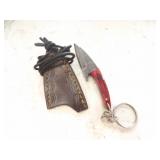 Custom Handmade Damascus Steel Keychain Knife New