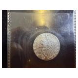 Incuse Indian Silver Design 1/10 oz