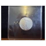 Incuse Indian Silver Design 1/10 oz