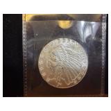 Incuse Indian Silver Design 1/2 oz