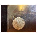 Incuse Indian Silver Design 1/10 oz