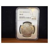 1921 MS63 Morgan Dollar