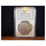 1924 MS Peace Dollar in Case